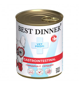 Best Dinner, Vet Gastro Intestinal, влаж.корм д/собак (говядина с сердцем)